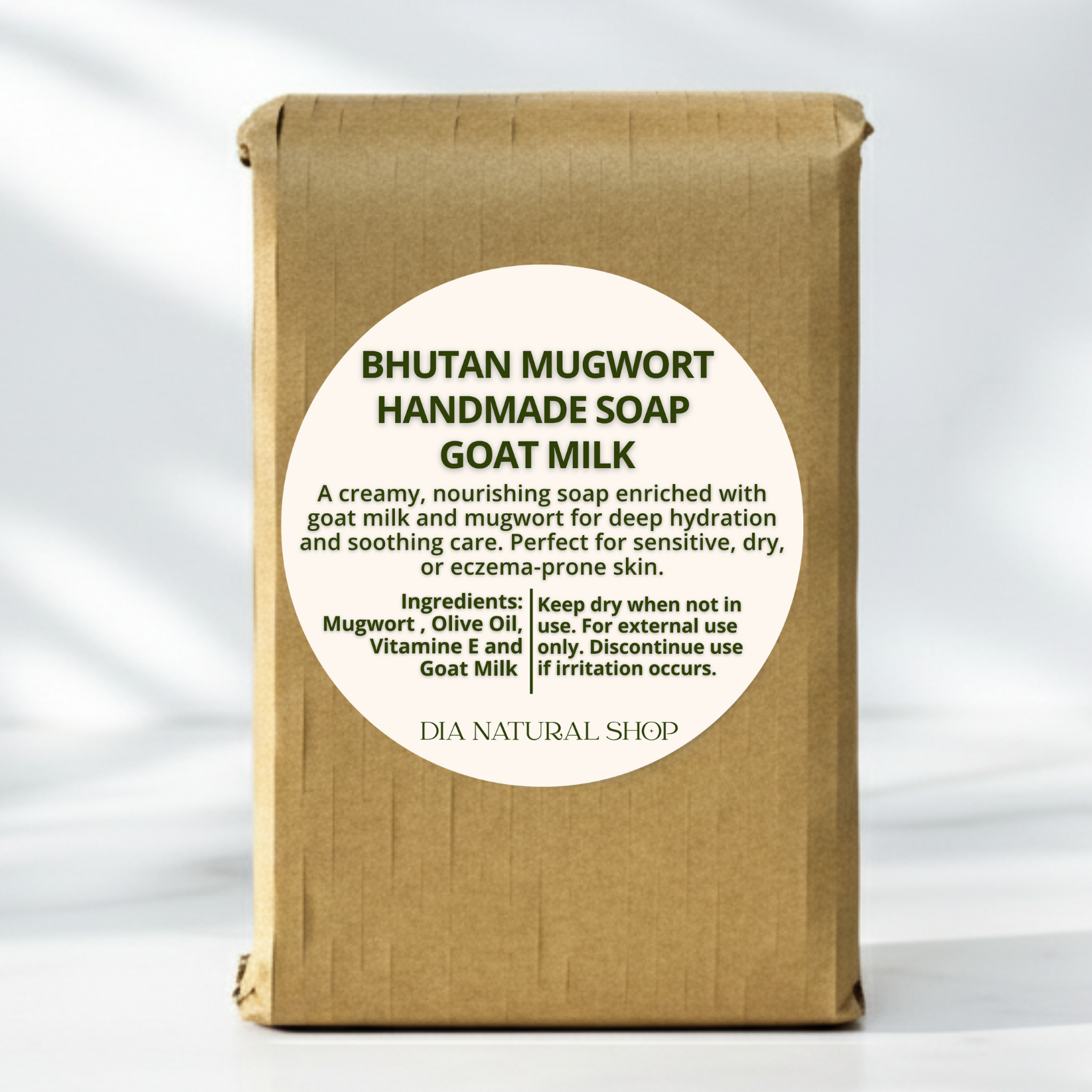 Bhutan Mugwort Soap (Plant and Goat Milk Based)