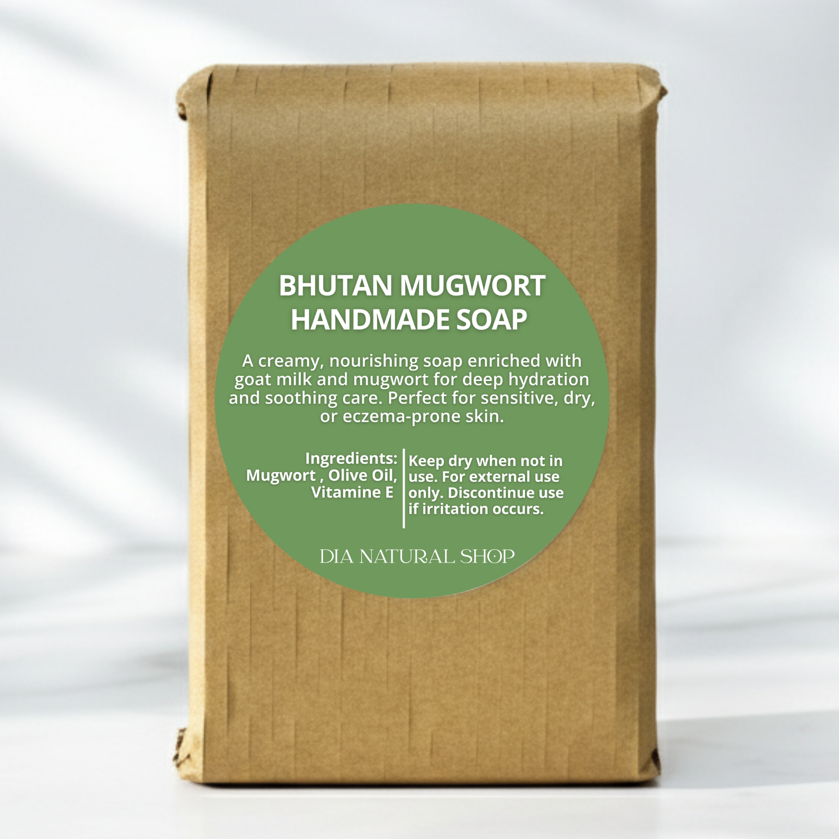 Bhutan Mugwort Soap (Plant and Goat Milk Based)