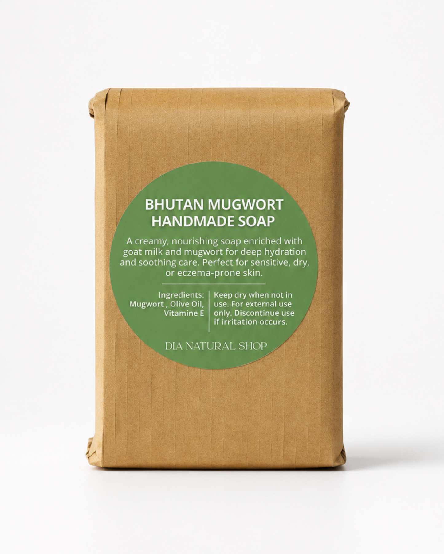 Bhutan Mugwort Soap (Plant and Goat Milk Based)